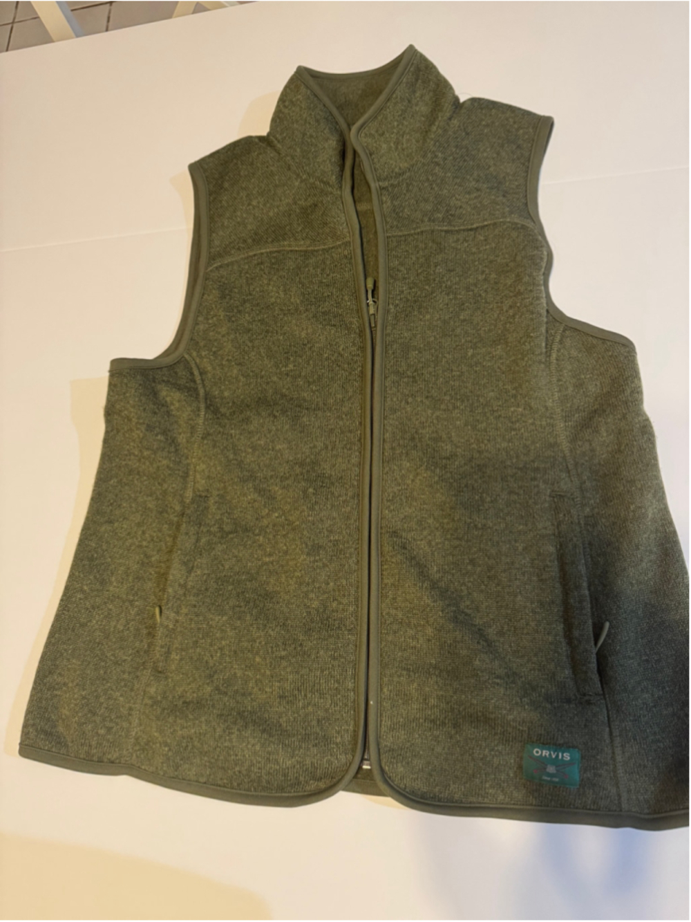 Men's Orvis Fleece Vest Size M Green